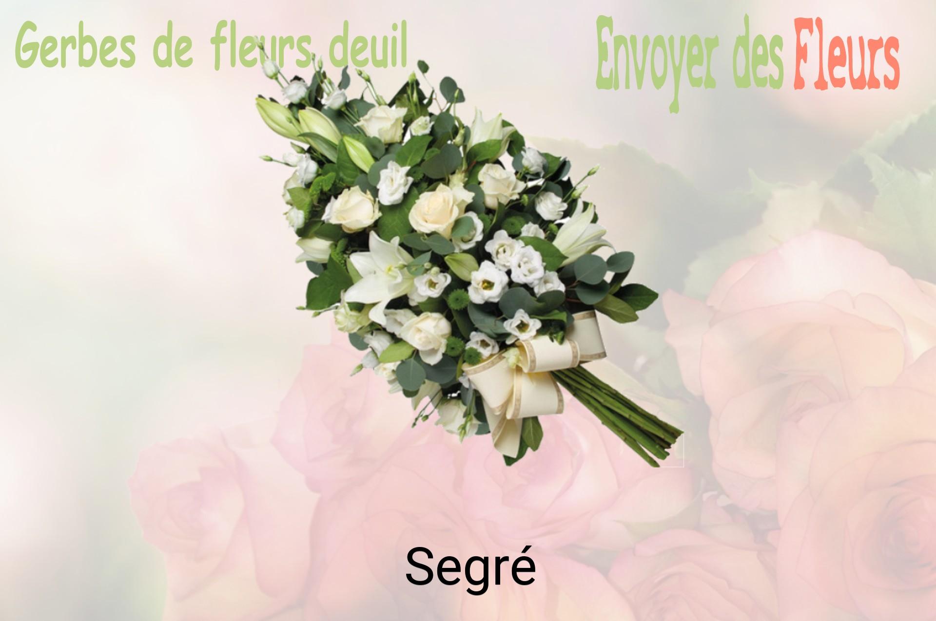 Gerbe de fleurs de deuil livrée à Segré